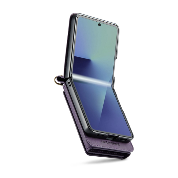 DG.MING - DG.MING Galaxy Z Flip 7 Mobilskal RFID Blocking M5 - Lila