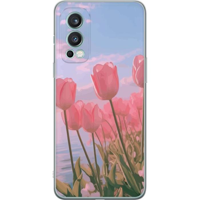 iSecrets - Mobilskal till OnePlus Nord 2 5G med Rosa Tulpaner