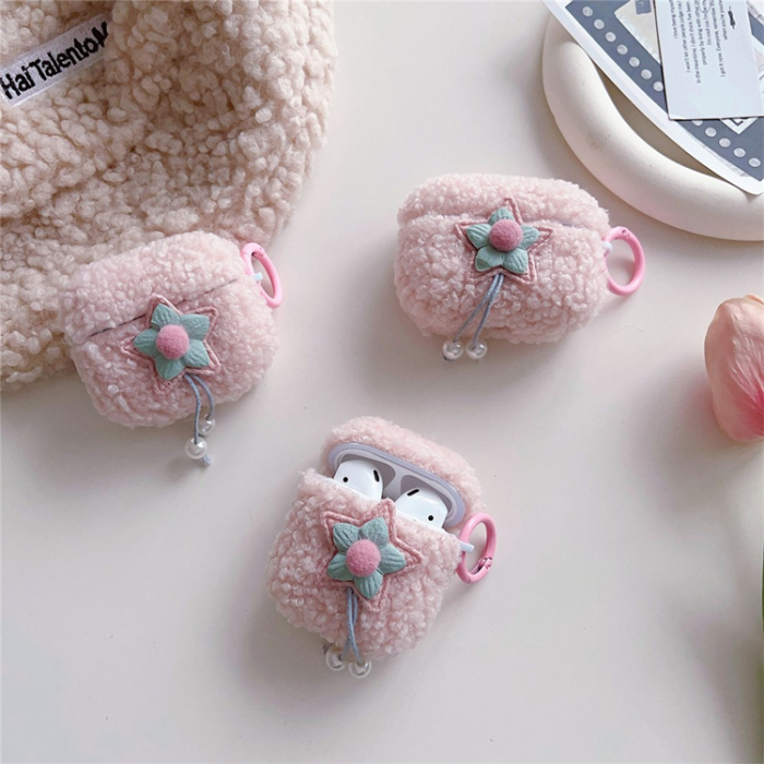 A-One Brand - AirPods Pro 3 Skal Star Pearl Fluff Ringspänne Anti-drop - Rosa