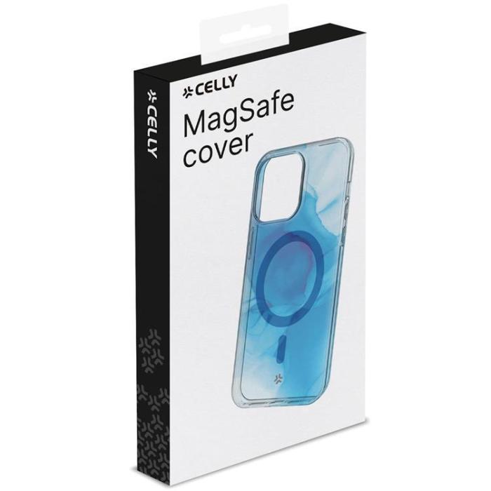 Celly - Celly iPhone 15 Mobilskal Magsafe TPU - Blå
