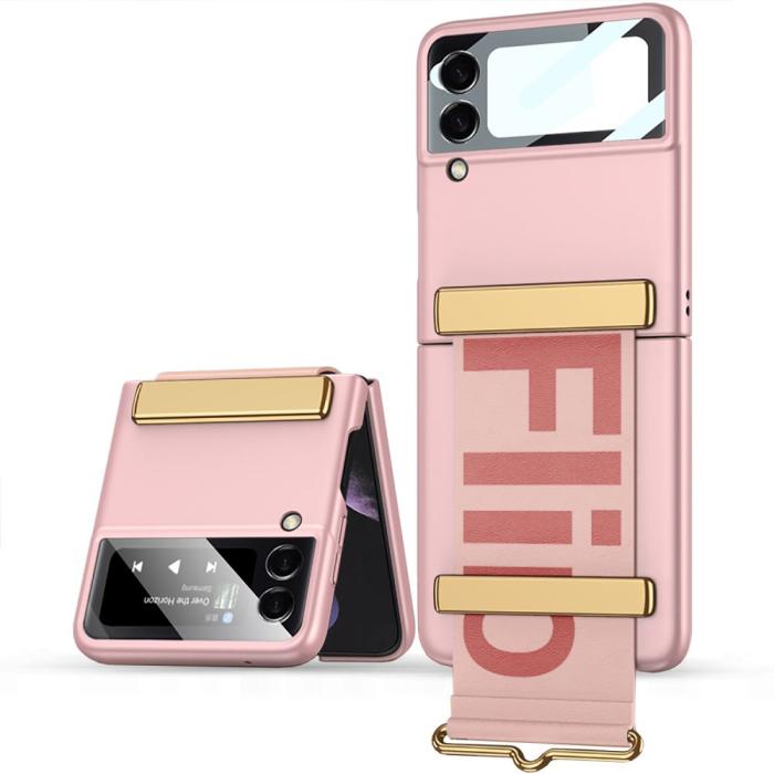 UTGATT - Galaxy Z Flip 4 Skal Icon Belt - Rosa Guld