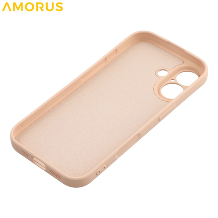 Amorus - AMORUS iPhone 17 Mobilskal Precise Cutouts TPU Fiber - Rosa