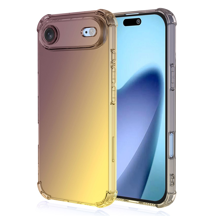 iPhone Air Mobilskal Gradient Color TPU Anti-Drop - Svart/Guld | 2353 | AlltMobil