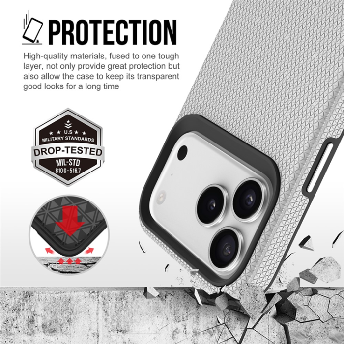 A-One Brand - iPhone 17 Pro Mobilskal MagSafe Protective TPU+PC - Silver