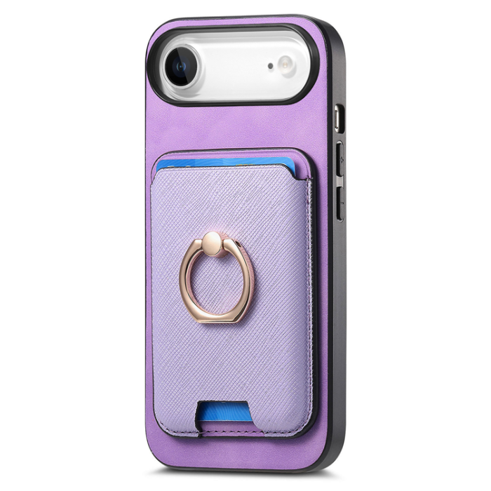 A-One Brand - iPhone 17 Air Mobilskal MagSafe Korthållare Kickstand - Lila