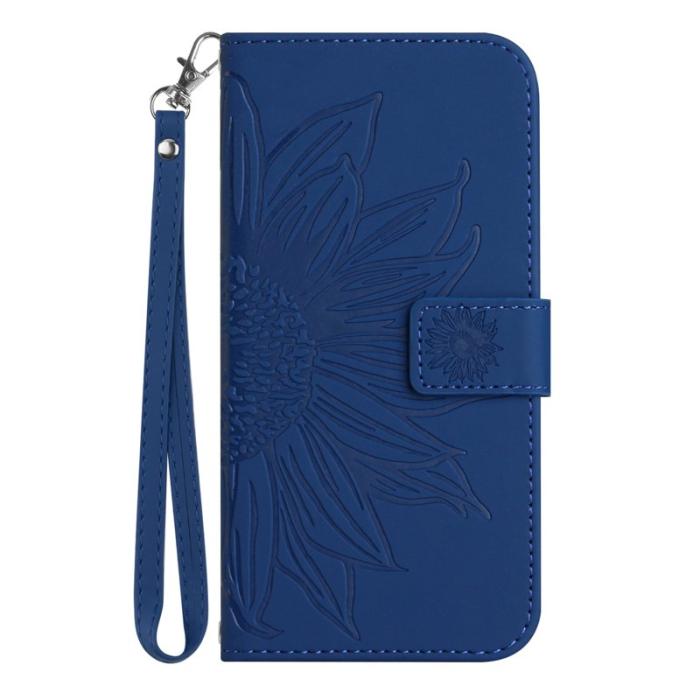 OEM - Samsung Galaxy S26 Plånboksfodral Konstläder Blomtryck - Safir