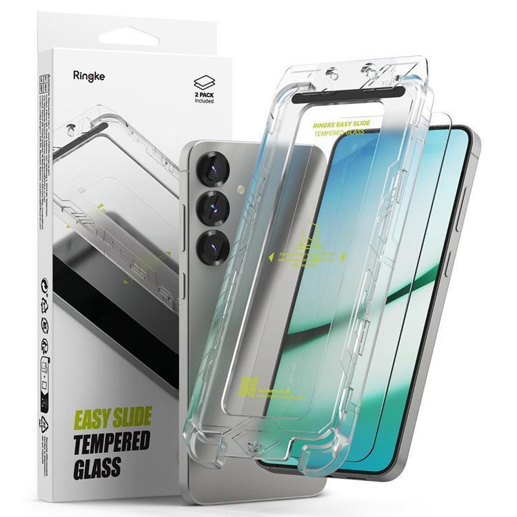 [2-Pack] Ringke Galaxy S25 Härdat Glas Skärmskydd Easy Slide | 5468 | AlltMobil