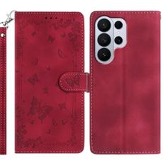 OEM - Samsung Galaxy S26 Ultra Fodral Konstl&auml;der Garden - M&ouml;rkr&ouml;d
