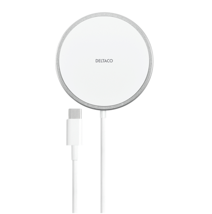 UTGATT1 - Deltaco Qi Trådlös Laddare USB-C Kabel 1 m - Vit