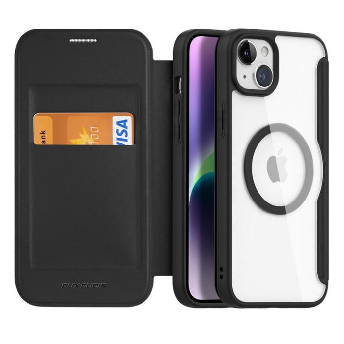 Dux Ducis - Dux Ducis iPhone 15 Plånboksfodral Magsfae Skin X Pro - Svart