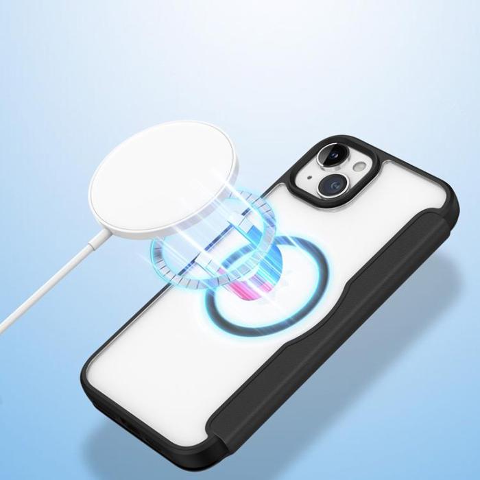Dux Ducis - Dux Ducis iPhone 15 Plånboksfodral Magsfae Skin X Pro - Svart