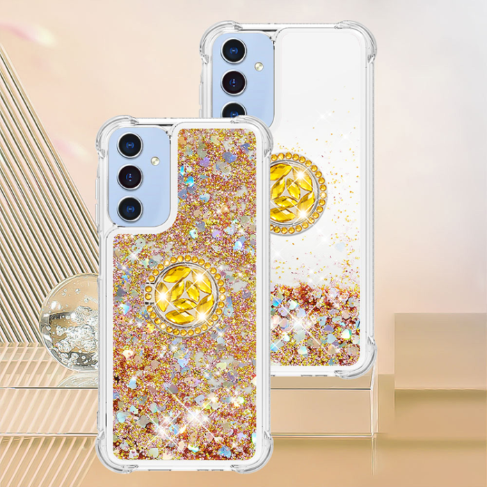 A-One Brand - Galaxy A17/A26 Mobilskal Kickstand Quicksand TPU - Guld