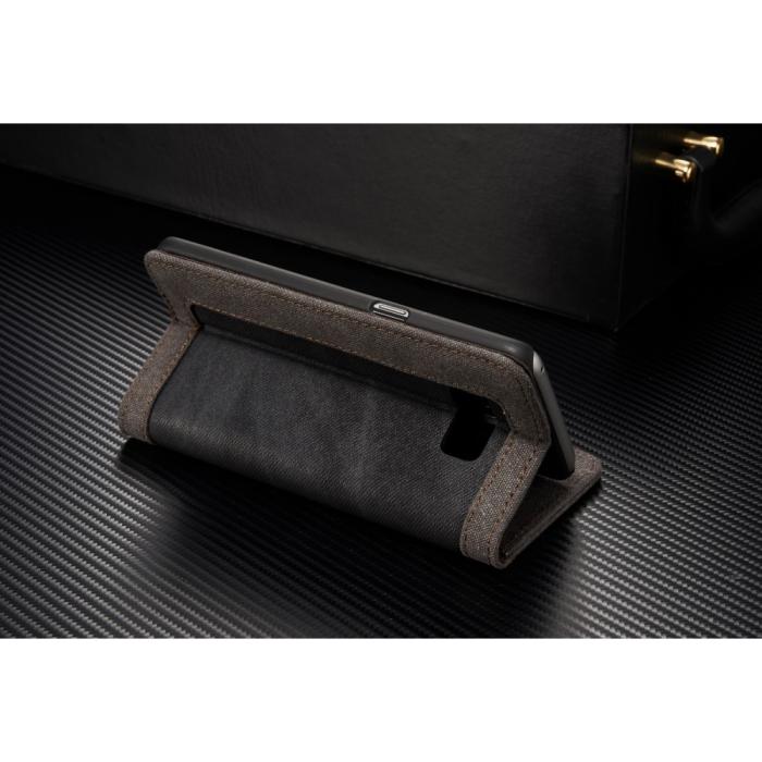 Caseme - Caseme Canvas Plånboksfodral Samsung Galaxy S8 Plus - Svart