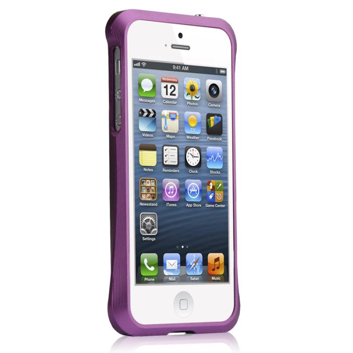 UTGATT5 - HyperGear Aluminium Bumper Skal till Apple iPhone 5/5S/SE (Lila)