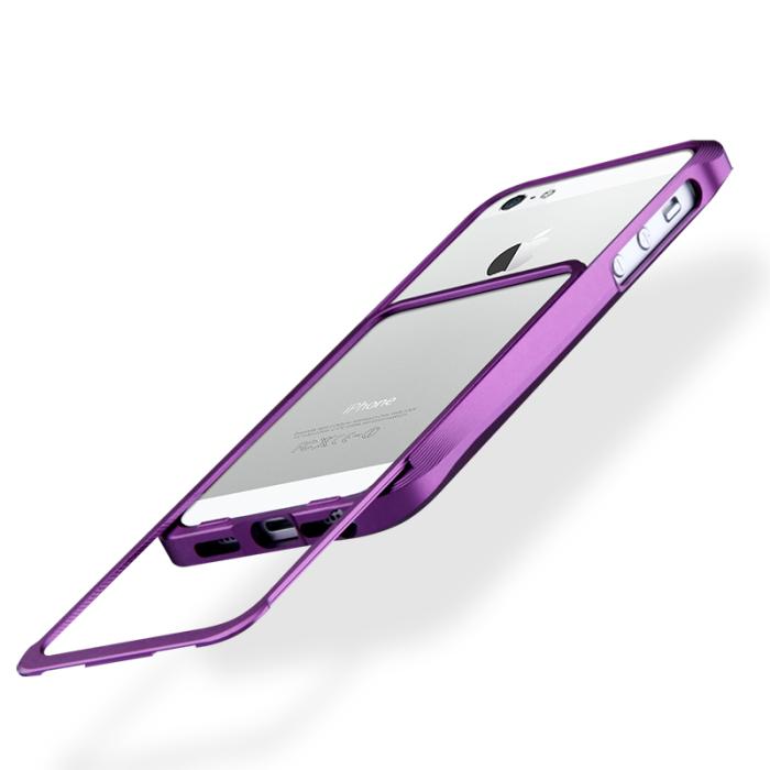 UTGATT5 - HyperGear Aluminium Bumper Skal till Apple iPhone 5/5S/SE (Lila)