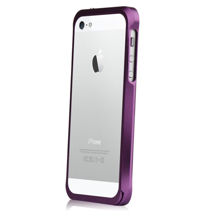 UTGATT5 - HyperGear Aluminium Bumper Skal till Apple iPhone 5/5S/SE (Lila)