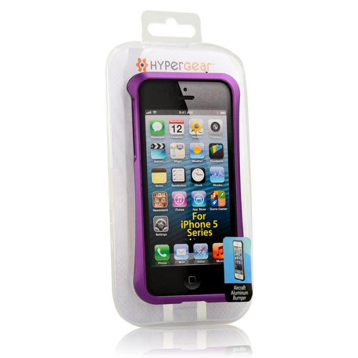 UTGATT5 - HyperGear Aluminium Bumper Skal till Apple iPhone 5/5S/SE (Lila)