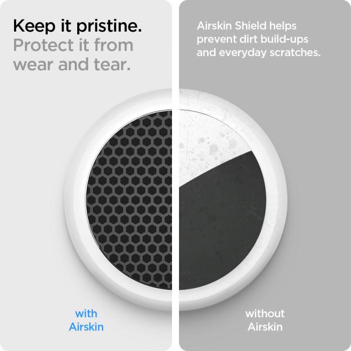 UTGATT5 - Spigen - Hydrogel Film Airskin 4-Set Apple Airtag - Carbon Svart