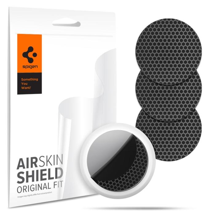 UTGATT5 - Spigen - Hydrogel Film Airskin 4-Set Apple Airtag - Carbon Svart