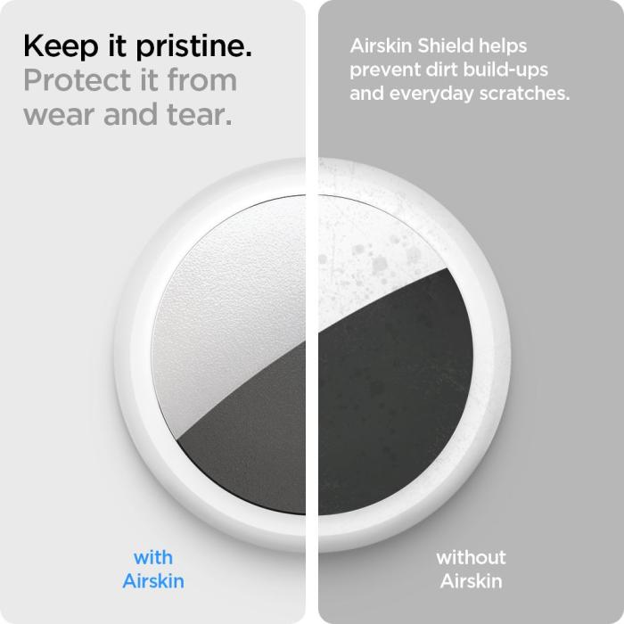 UTGATT1 - Spigen - Hydrogel Film Airskin 4-Set Apple Airtag - Matte Clear