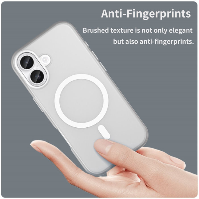 A-One Brand - iPhone 17 Mobilskal MagSafe Slim Matte Translucent - Vit