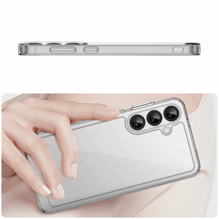 OEM - Galaxy S25 Mobilskal Outer Space med Ram - Transparent