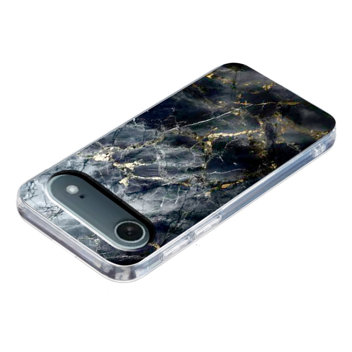 A-One Brand - iPhone Air Mobilskal Marble Pattern Printing Soft - Svart