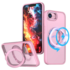 OEM - iPhone 16e Mobilskal MagSafe TPU + Acrylic Kickstand - Rosa