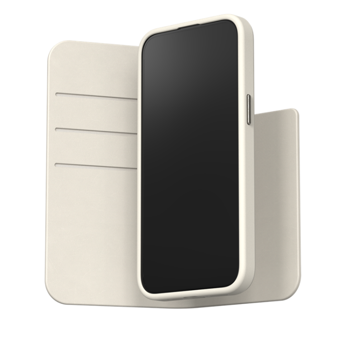 Moshi - Moshi iPhone 15 Plånboksfodral Magsafe - Äggtoddy Vit