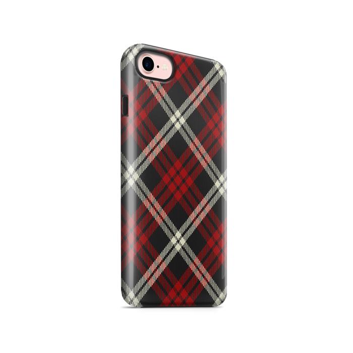 UTGATT5 - Tough mobilskal till Apple iPhone 7/8 - Rutig - Röd