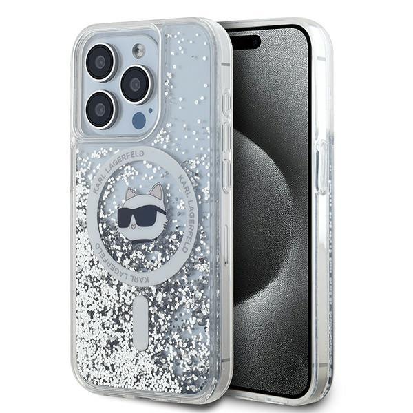 Karl Lagerfeld iPhone 14 Pro Max Skal MagSafe Glitter Choupette Head