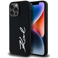 KARL LAGERFELD - Karl Lagerfeld Mobilskal till iPhone 14 Pro Max MagSafe Metal Script Logo