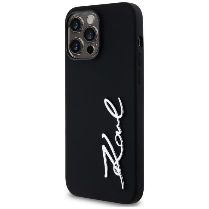 KARL LAGERFELD - Karl Lagerfeld Mobilskal till iPhone 14 Pro Max MagSafe Metal Script Logo