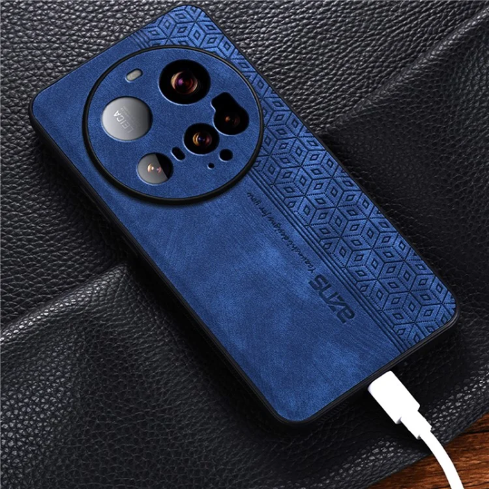 AZNS - Azns Xiaomi 15 Ultra Mobilskal Läder Shell - Blå