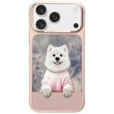 NIMMY - Nimmy Mobilskal F&ouml;r iPhone 17 Pro MagSafe Gentle Pets Series Dog - Rosa