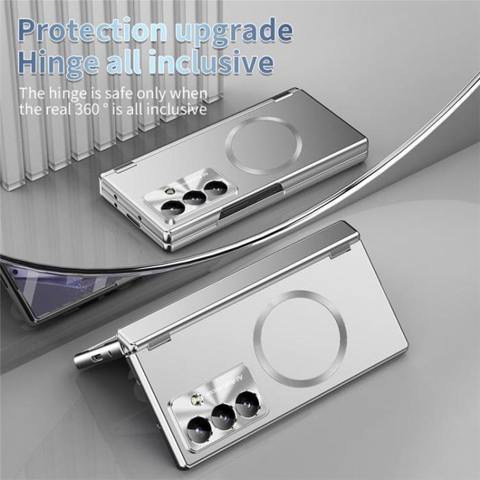 A-One Brand - Mobilskal För Galaxy Z Fold 8 MagSafe Hård PC - Silver