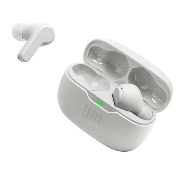 JBL - JBL In-Ear Hörlurar Trådlösa Bluetooth 5.2 IP54 IPX2 Wave Beam - Vit