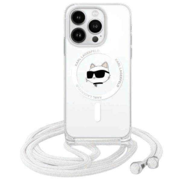 Karl Lagerfeld iPhone 16 Mobilskal MagSafe IML Choupette Head & Cord | 2353 | AlltMobil
