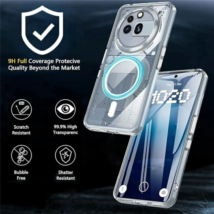 A-One Brand - Nothing Phone (3a) Pro Mobilskal MagSafe Anti Drop - Transparent