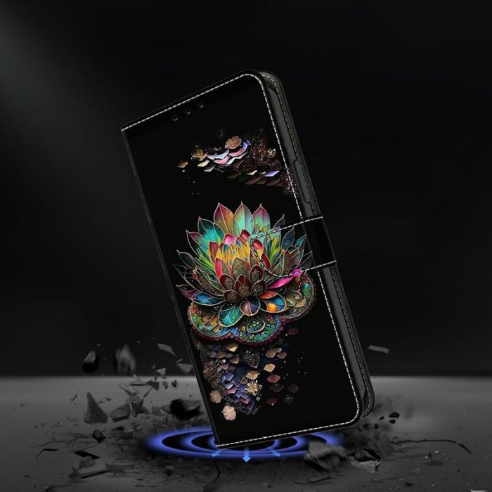 OEM - Samsung Galaxy A37 Plånboksfodral TPU + Konstläder Flip - Lotus