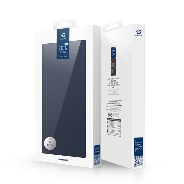 Dux Ducis - Dux Ducis iPhone 17 Pro Plånboksfodral Skin Pro Läder - Blå