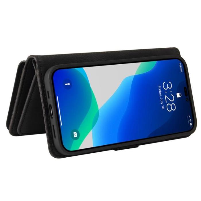 OEM - iPhone 14 Pro Max Plånboksfodral KT Zipper - Svart
