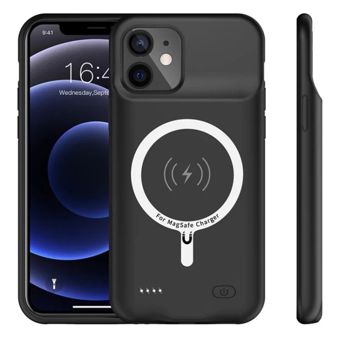 A-One Brand - iPhone 12/12 Pro Batteriskal Magsafe 6500mAh B88 - Svart