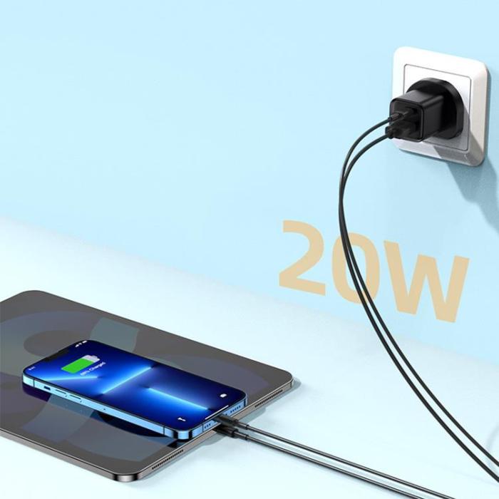 UTGATT1 - Joyroom UK Snabb Väggladdare 20W USB Till Typ-C - Svart