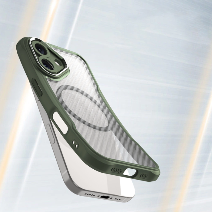 OEM - iPhone 16 Mobilskal MagSafe Silikon Leading - Grön