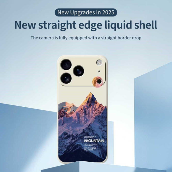A-One Brand - iPhone 17 Pro Max Mobilskal Blue Snow Mountain TPU - Grön