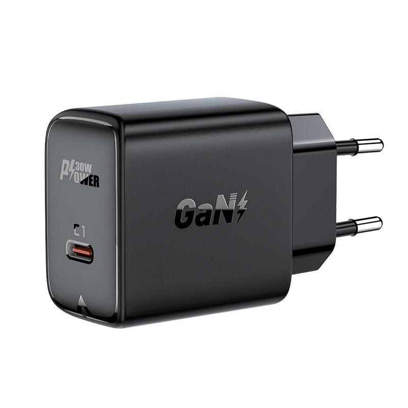 Acefast GaN Väggladdare USB-C 30W - Svart | 505295 | AlltMobil