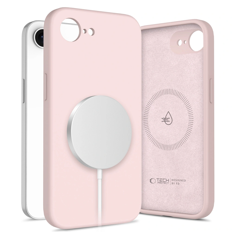 Tech-Protect Mobilskal För iPhone 16e/17e Magsafe Silikon - Rosa Pearl | 2353 | AlltMobil