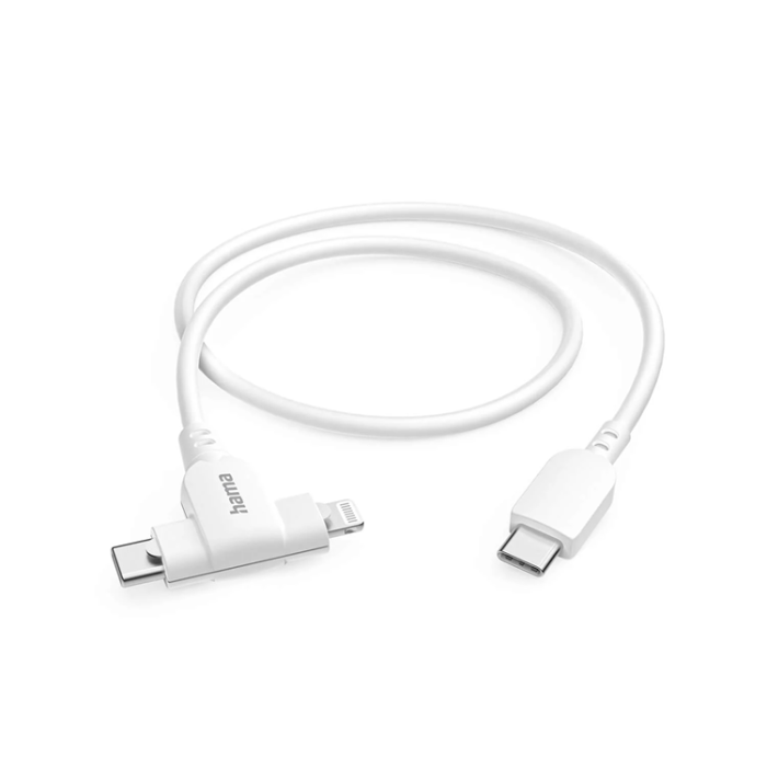 Hama - Hama USB-C Till USB-C eller Lightning 1.5m Kabel - Vit