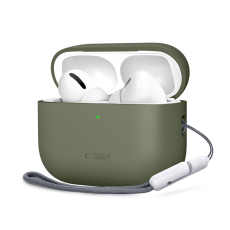 Tech-Protect - Tech-Protect Apple Airpods Pro 3 Skal Silikon - Olive Grön